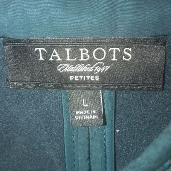 Talbots Forrest green quilted womens vest petite size L - Picture 6 of 9